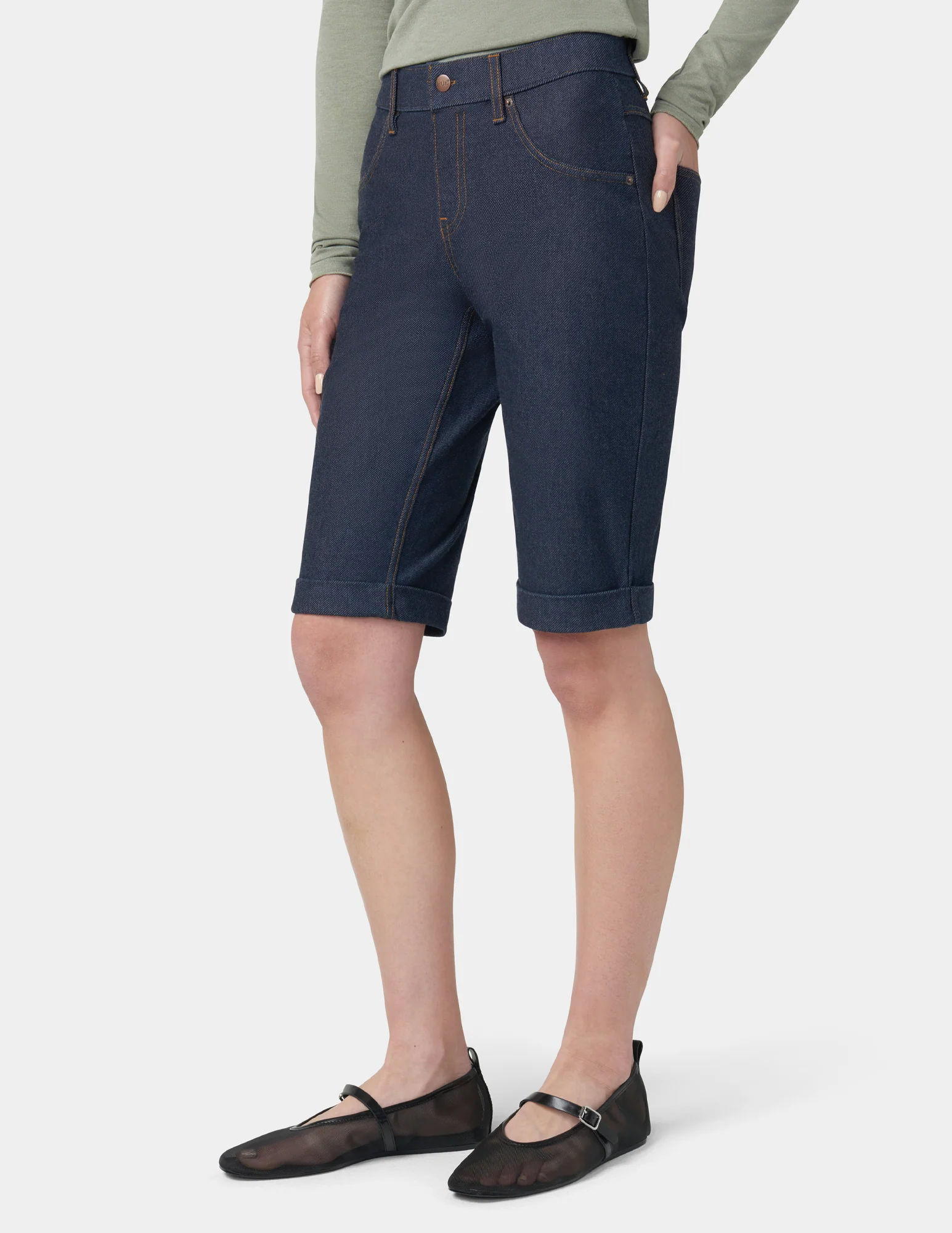 Cuffed Essential Denim Short - Image 5
