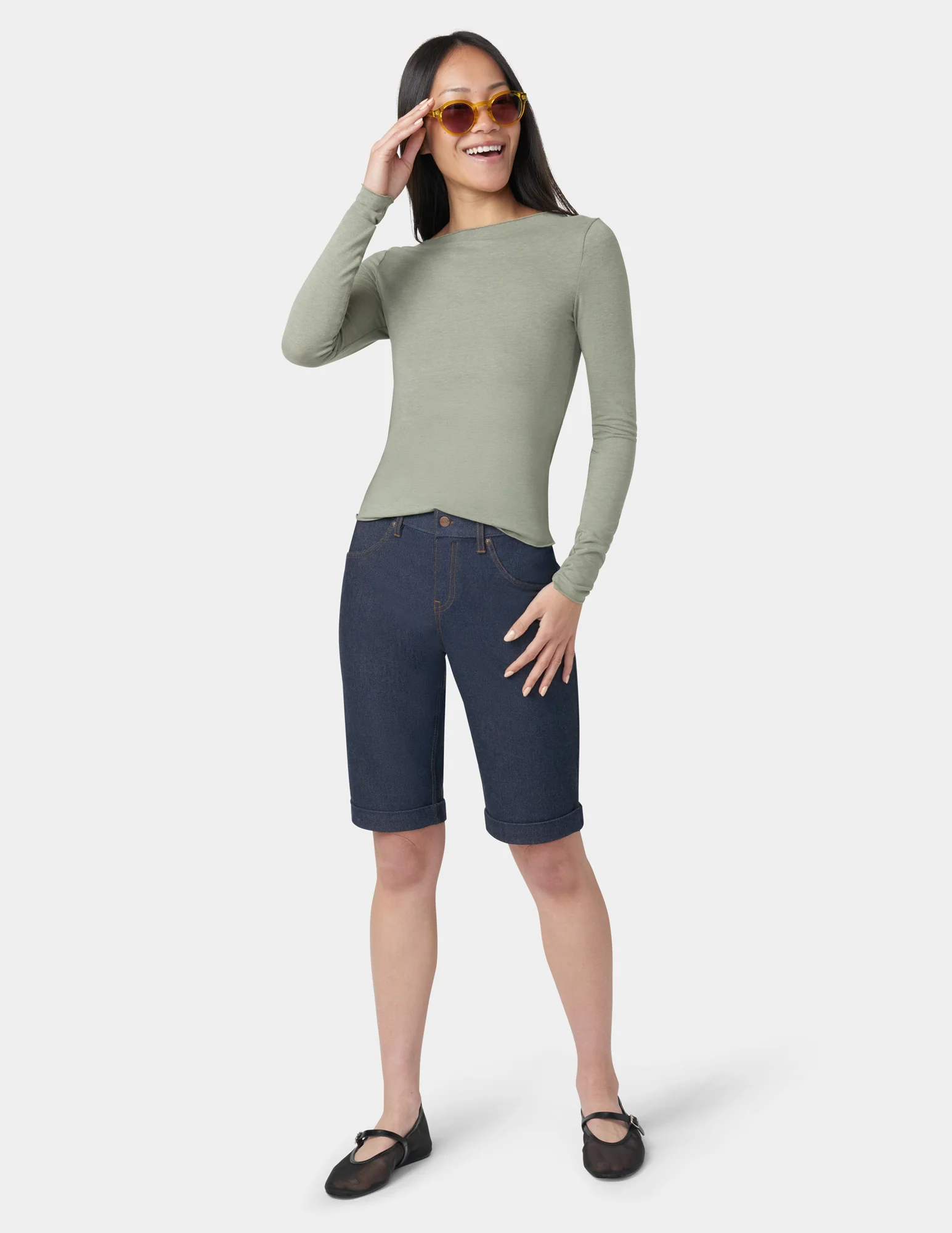 Cuffed Essential Denim Short - Image 7