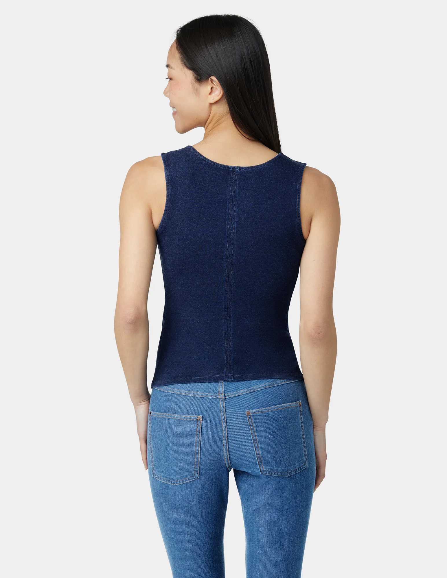 Denim Contour Tank - Image 3