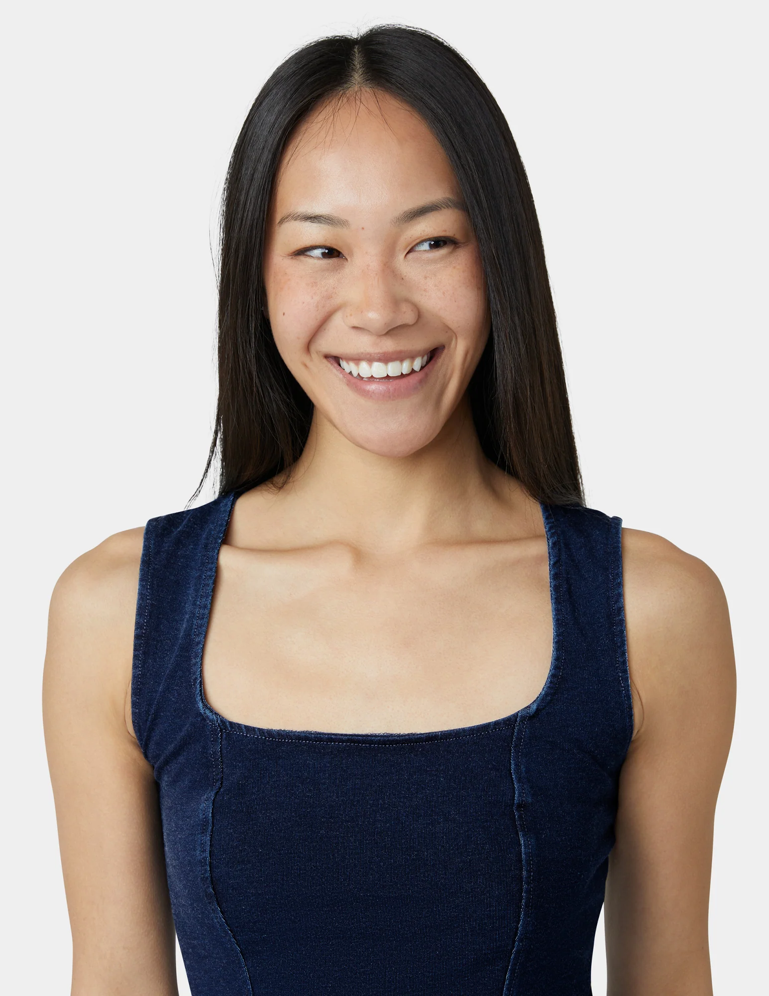 Denim Contour Tank - Image 4