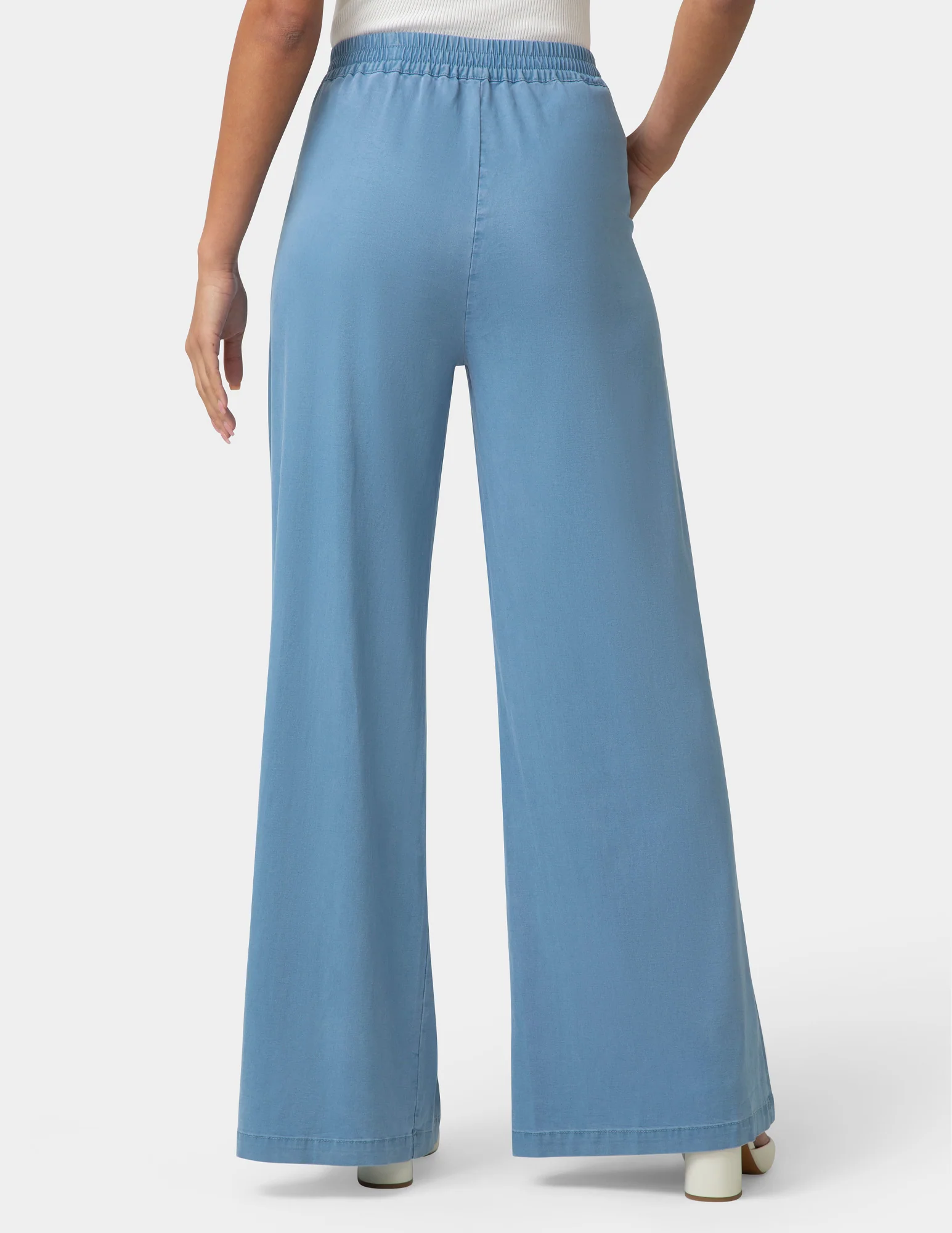 Fluid Denim Palazzo Pant - Image 3