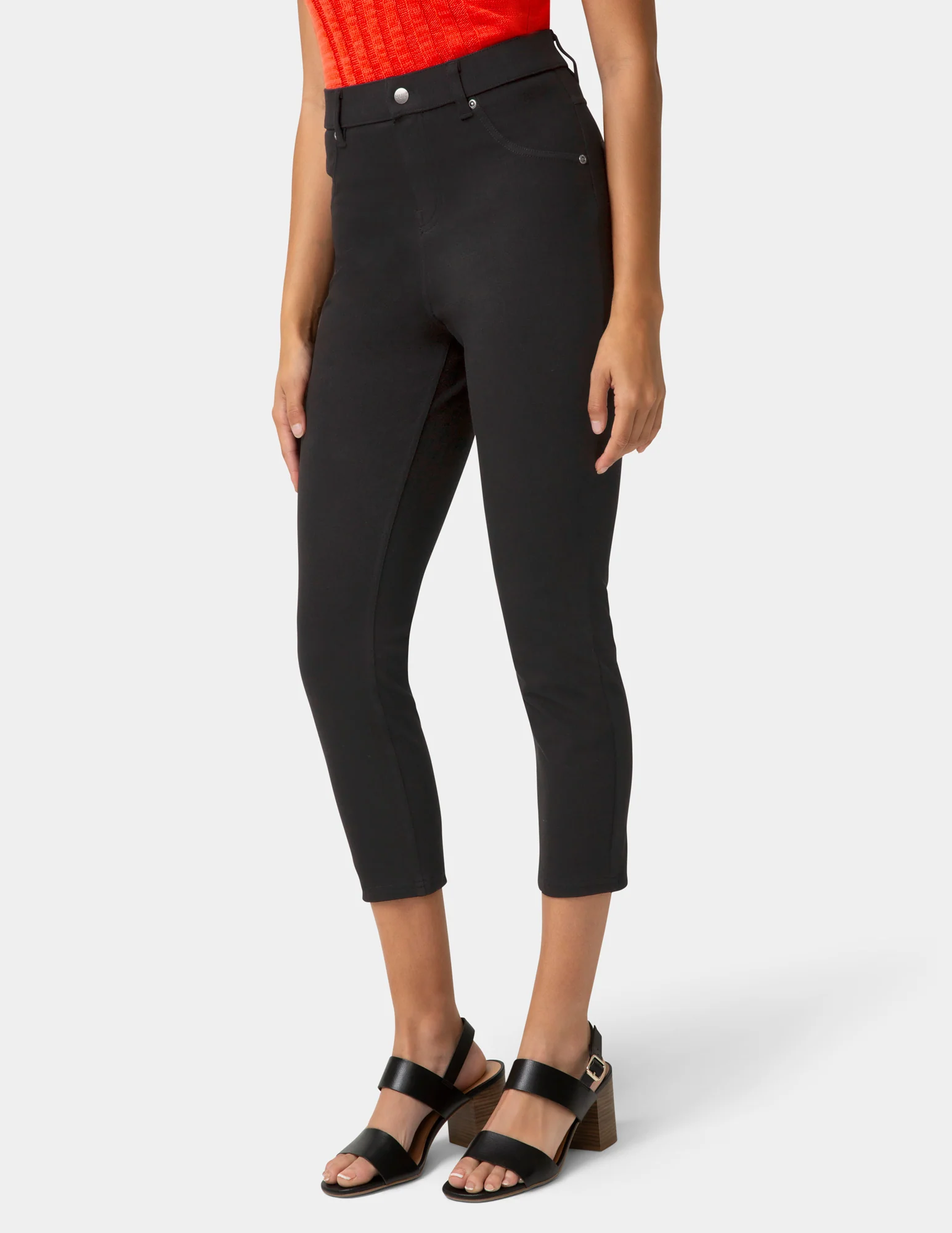 Hi-Rise Ultra Soft Denim Capri Legging - Image 4