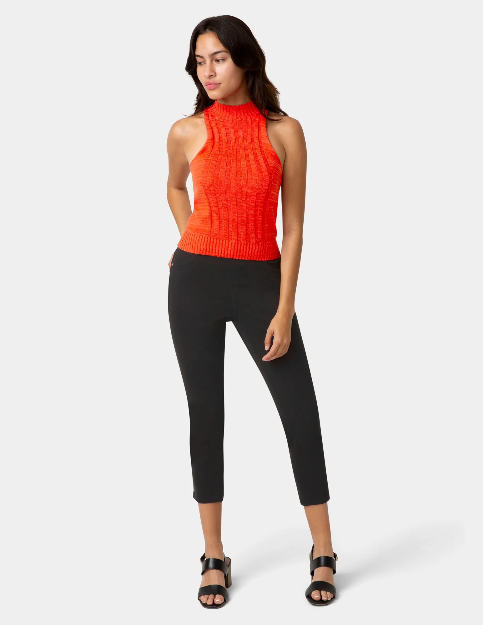 Hi-Rise Ultra Soft Denim Capri Legging - Image 7