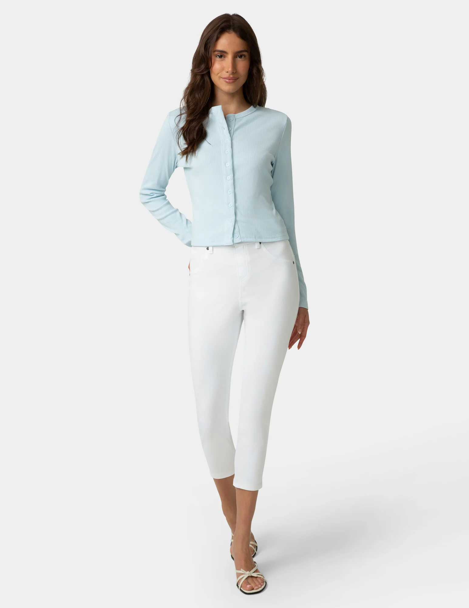 Hi-Rise Ultra Soft Denim Capri Legging - Image 7