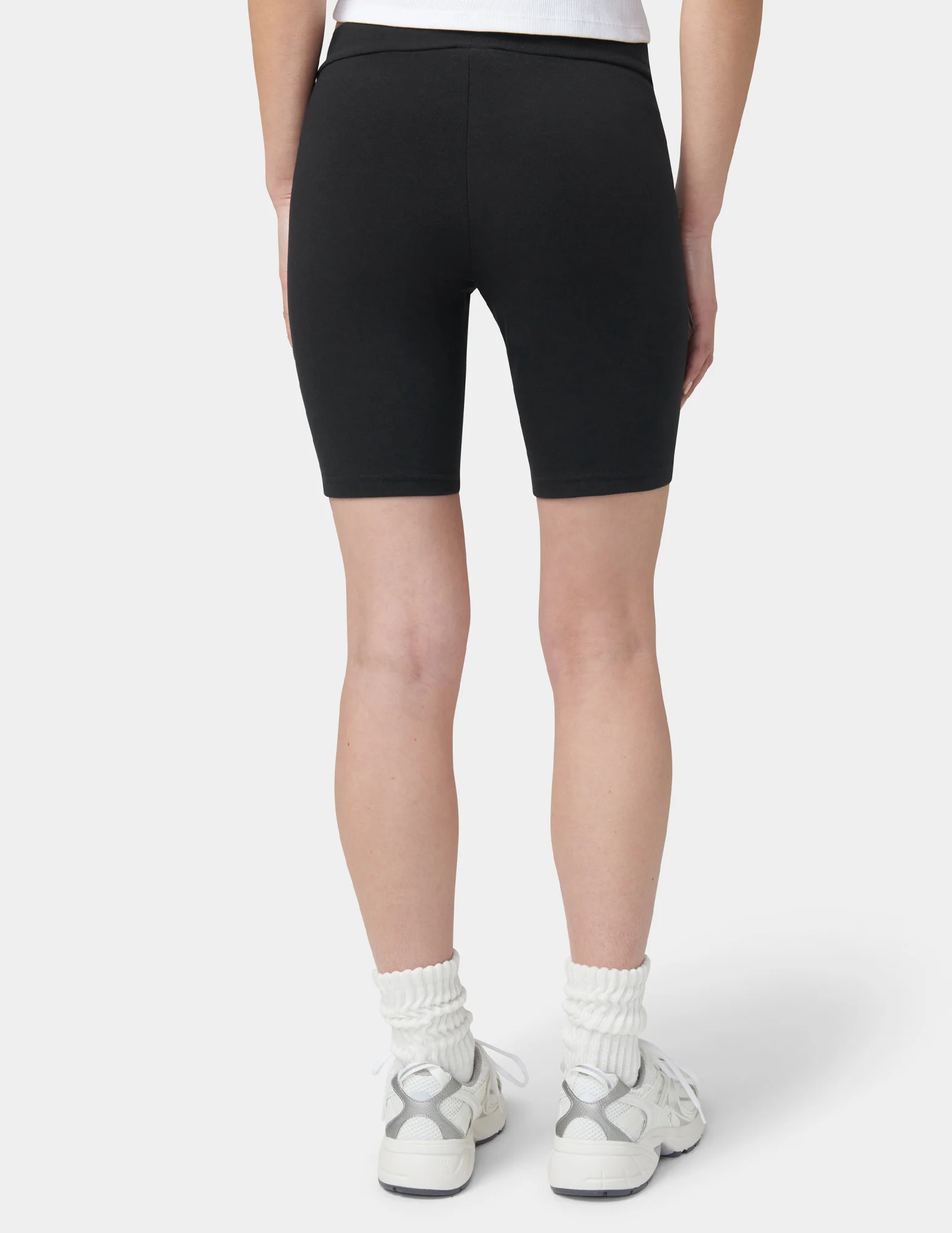 Hi Waist Blackout Cotton Bike Shorts - Image 3