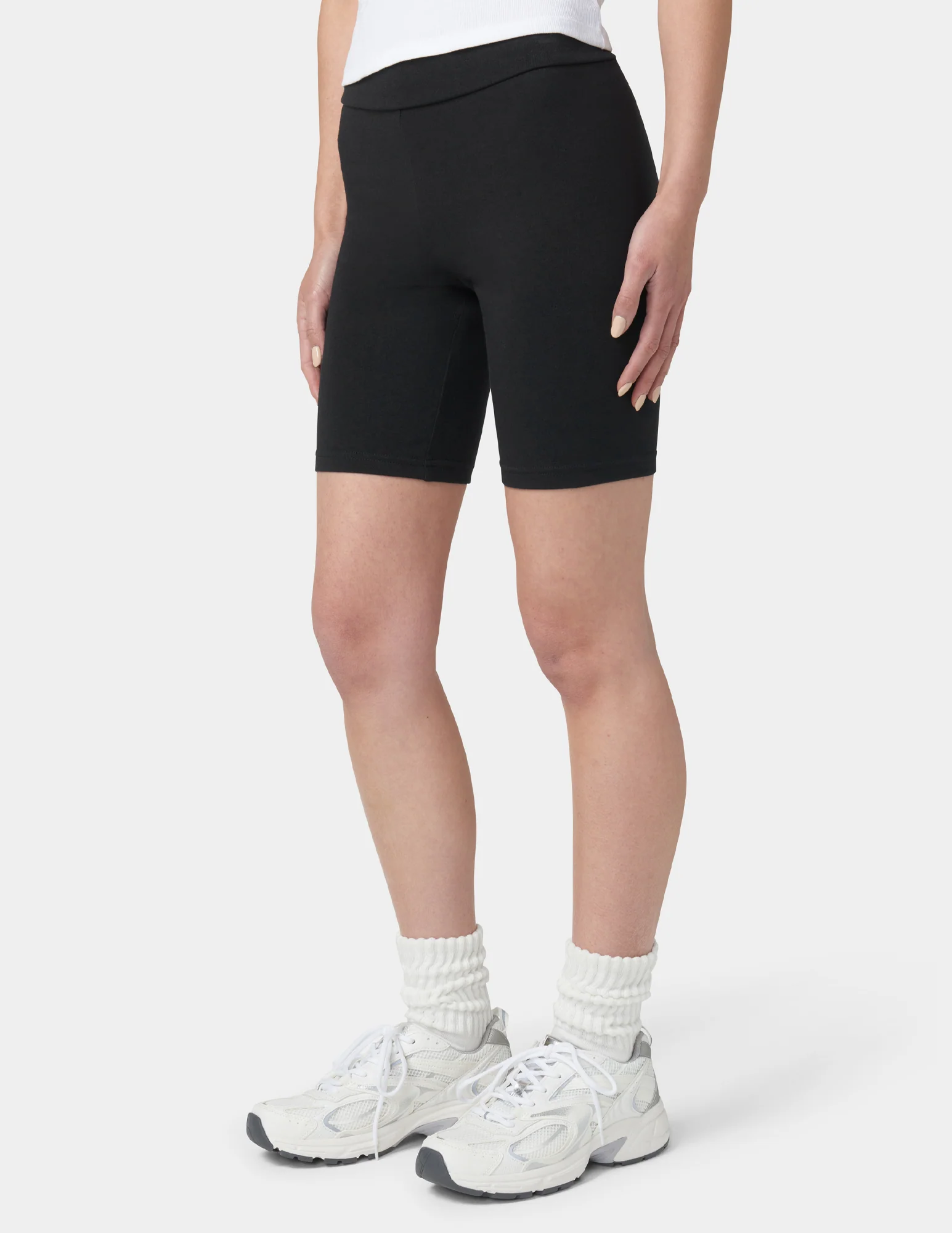 Hi Waist Blackout Cotton Bike Shorts - Image 6