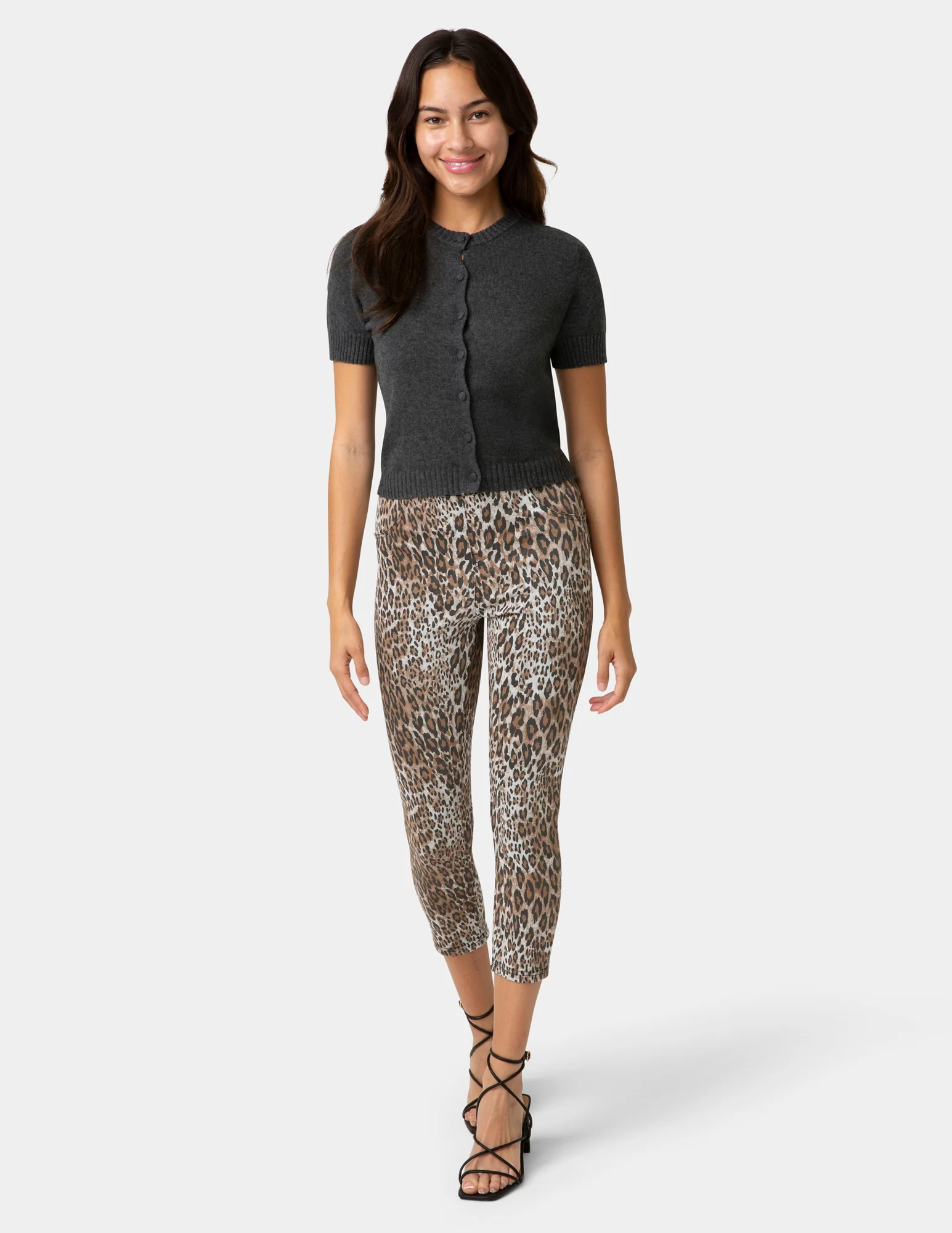 Leopard Ultra Soft Denim Capri - Image 6