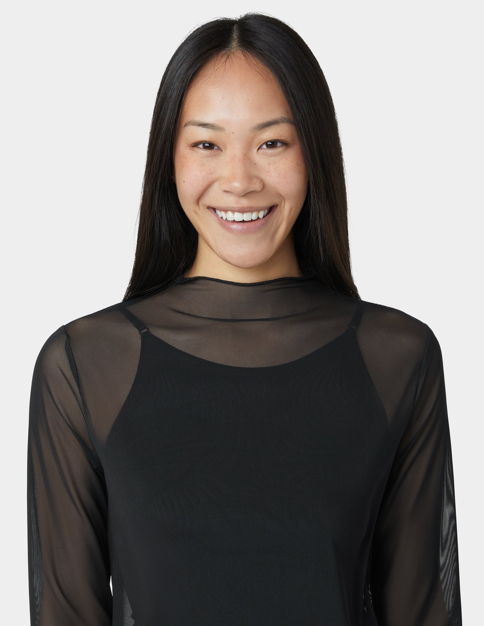 Long Sleeve Mesh Top - Image 4