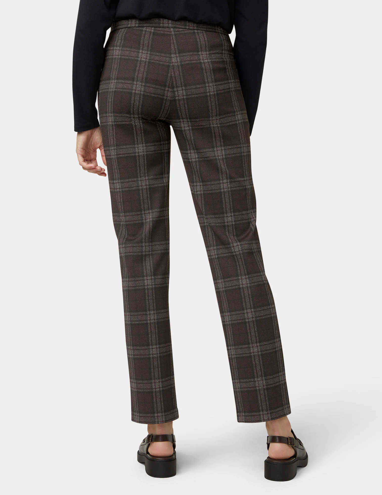 Plaid Natural Rise Pull-On Trouser - Image 3