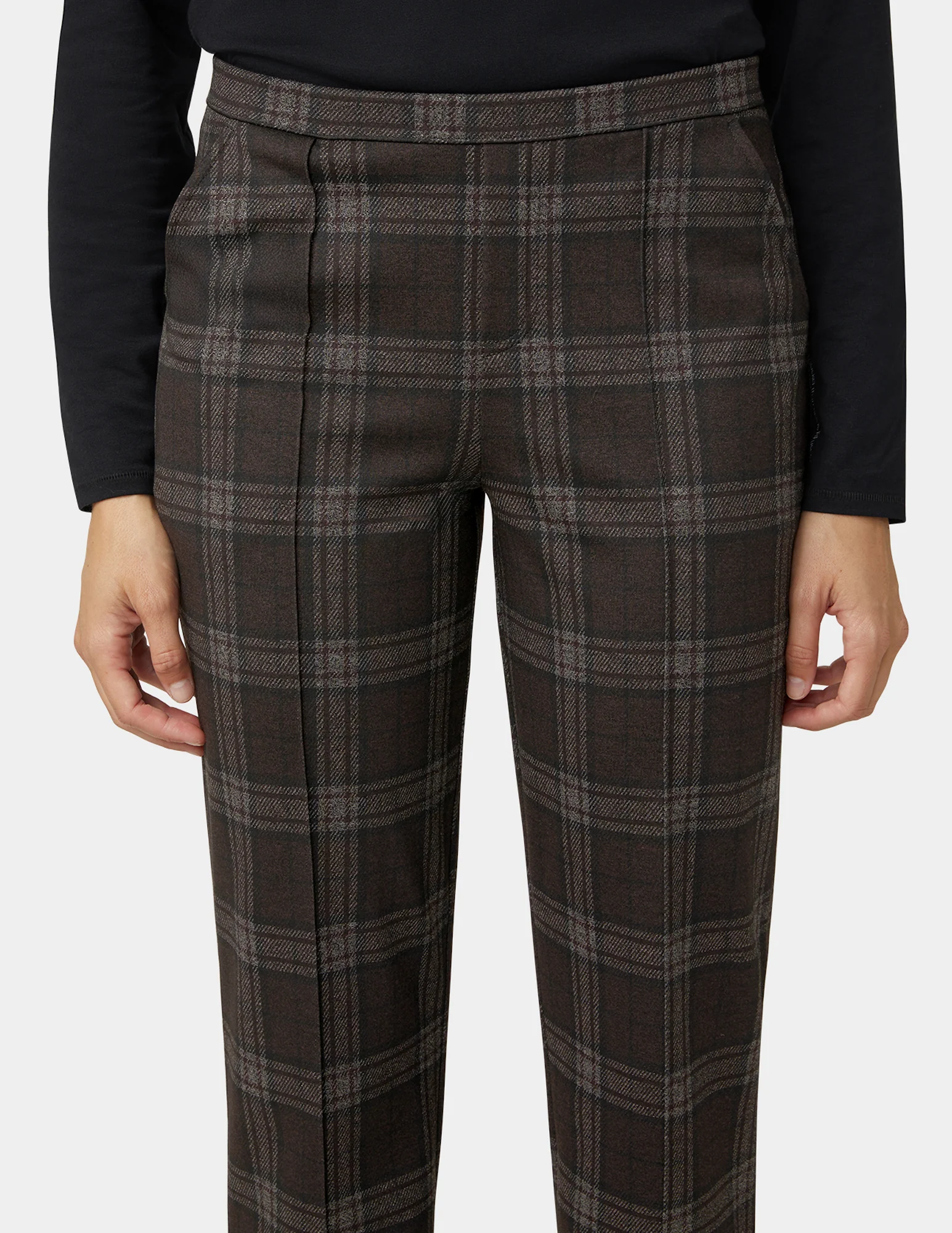 Plaid Natural Rise Pull-On Trouser - Image 5