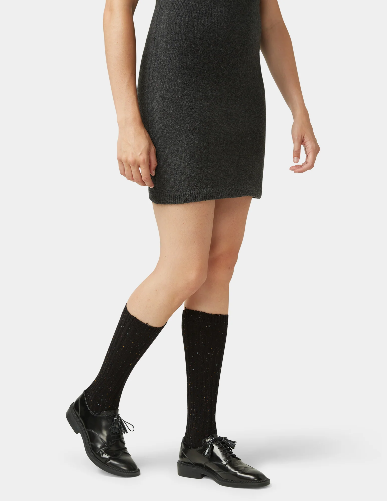 Ribbed Tweed Knee Sock - Image 4