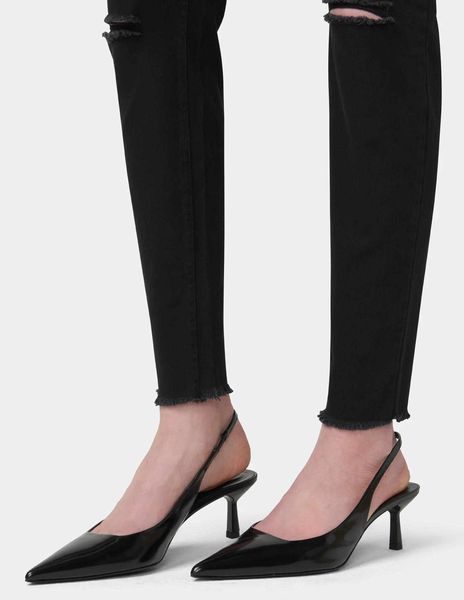 Ripped Knee Denim Leggings - Image 6