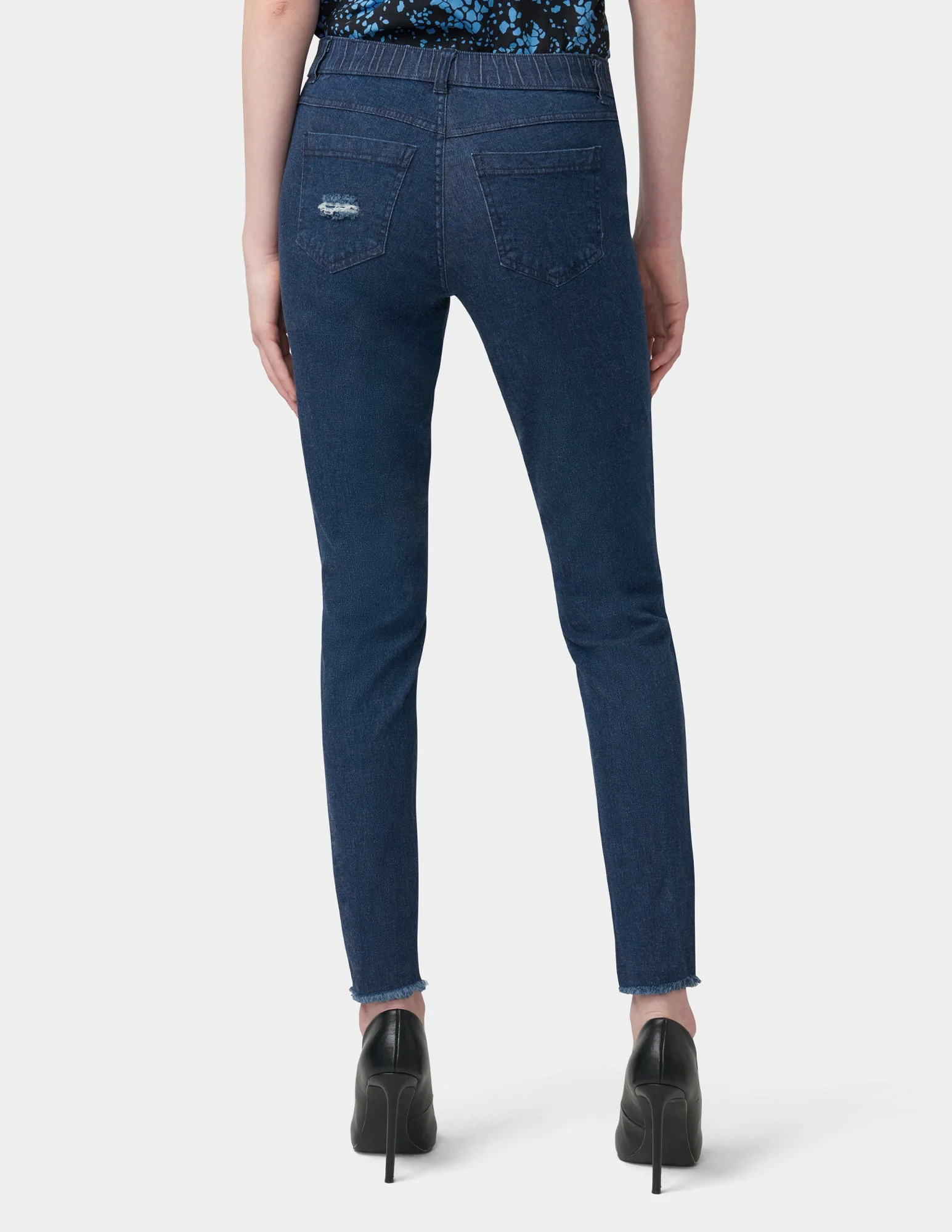 Ripped Knee Denim Leggings - Image 3