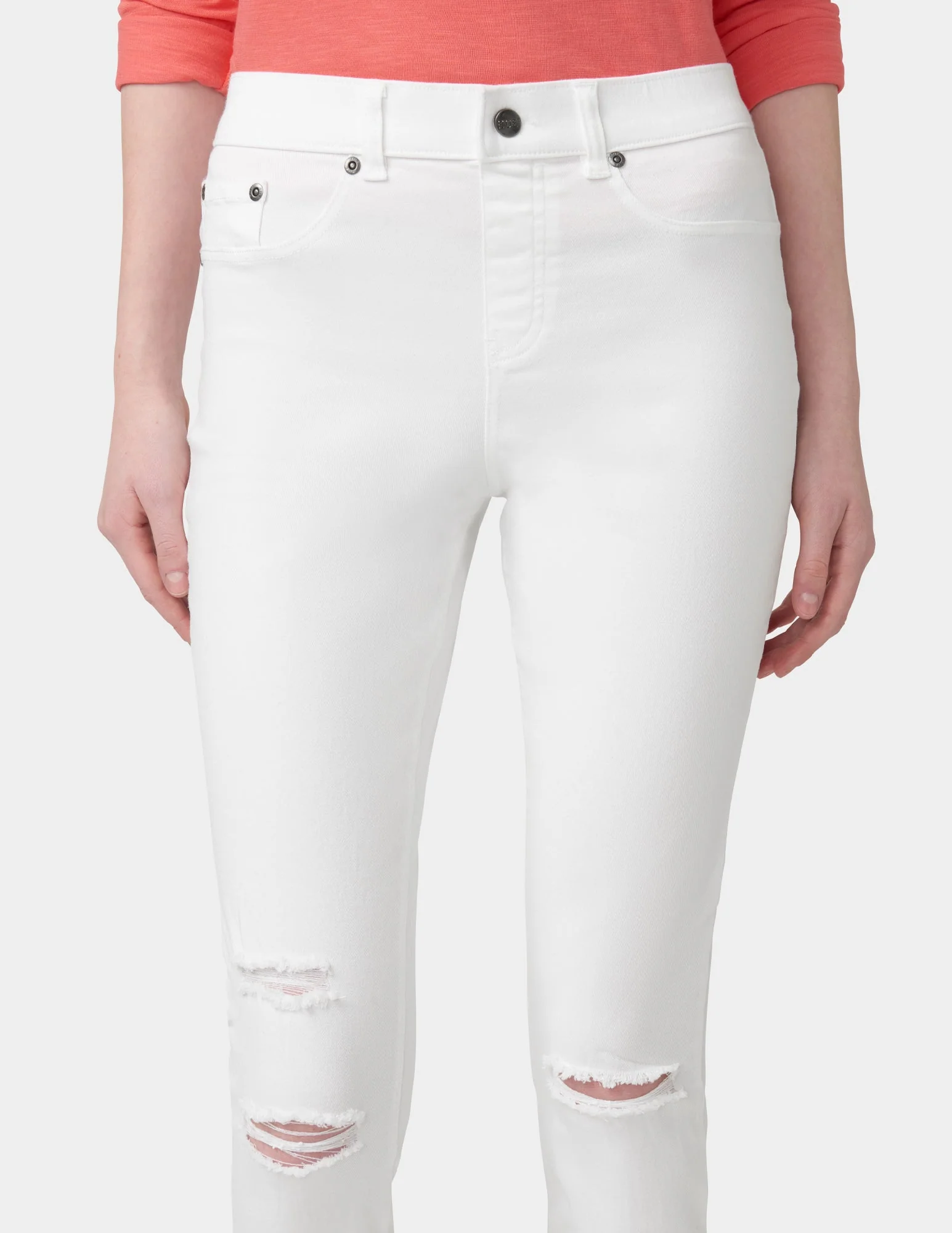 Ripped Knee Denim Leggings - Image 5