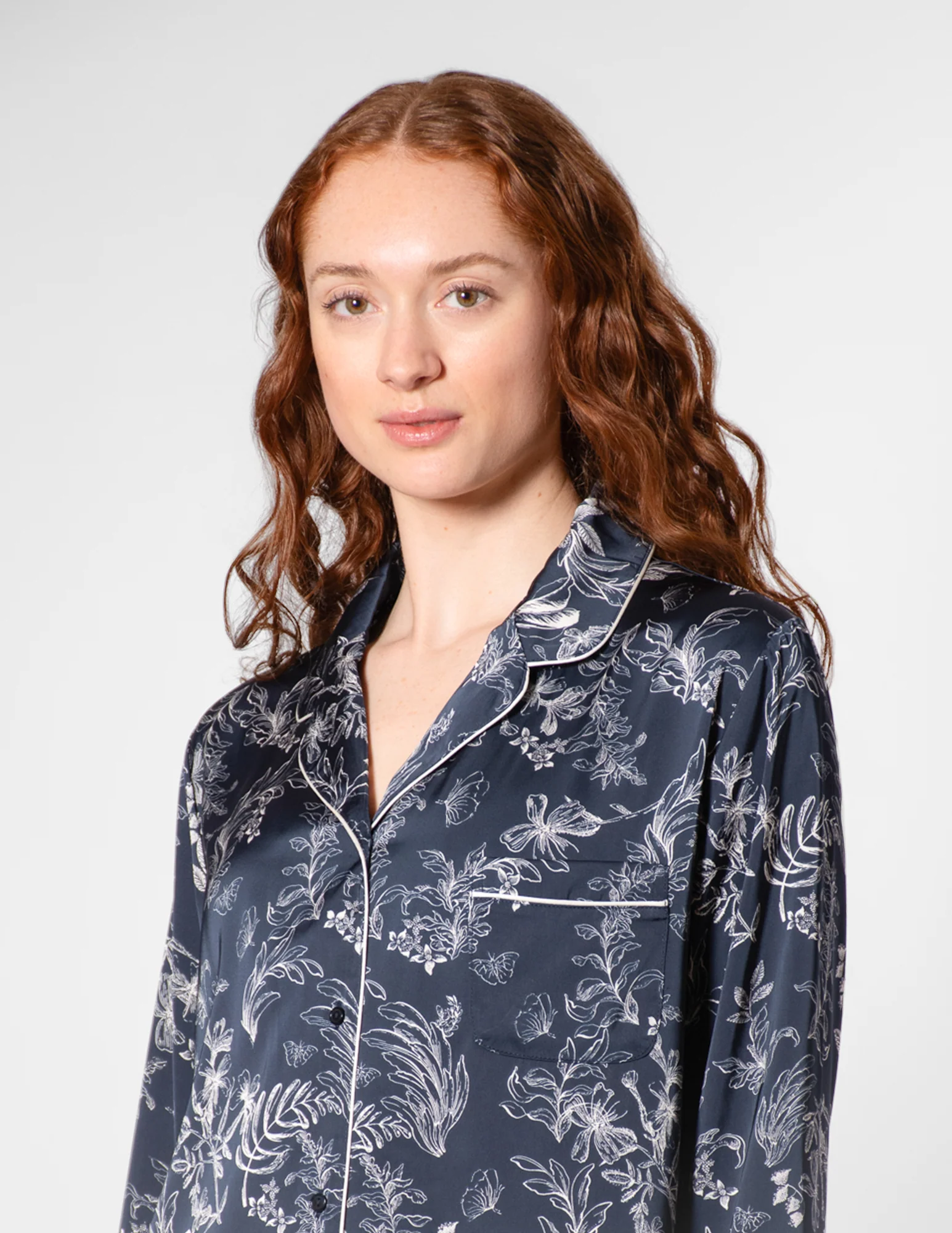 Floral Satin PJ Set - Image 3