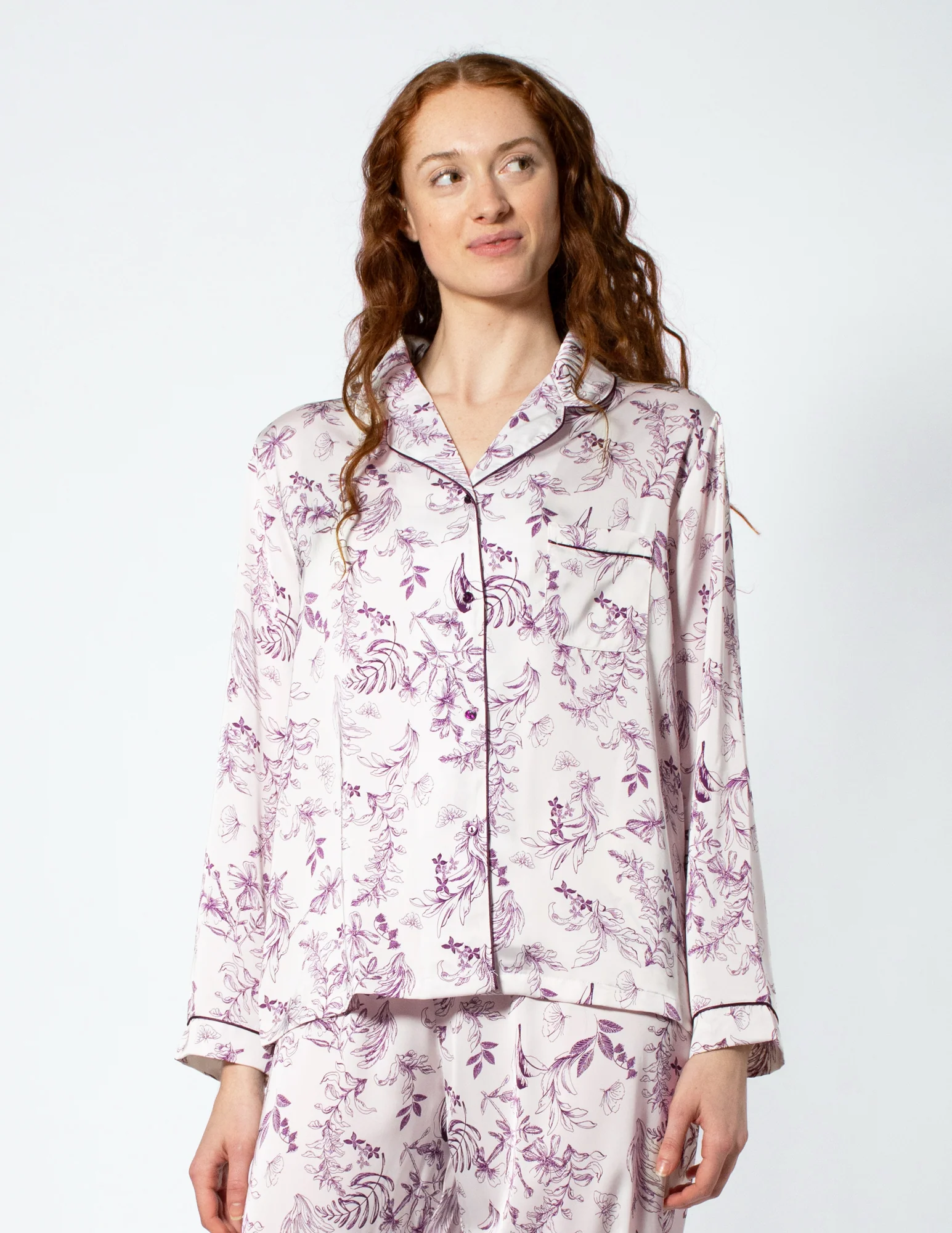 Floral Satin PJ Set - Image 3