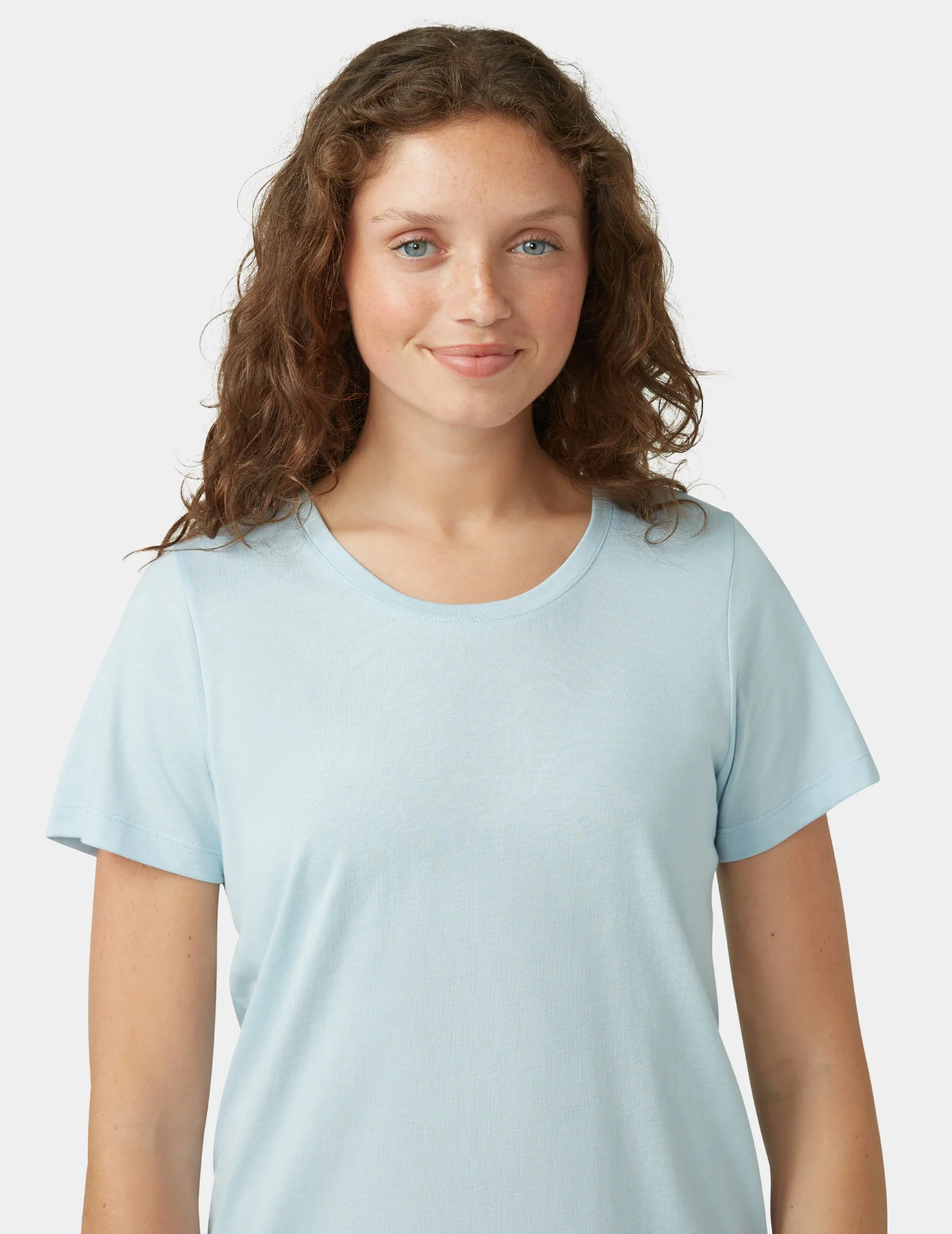 Solid Short Sleeve Scoop Neck PJ Tee - Image 5